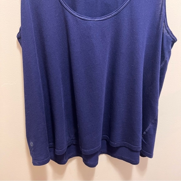 Lululemon Blue Scoop Neck Modal Pima Cotton Lightweight Tank Top Size 12 - Picture 5 of 8